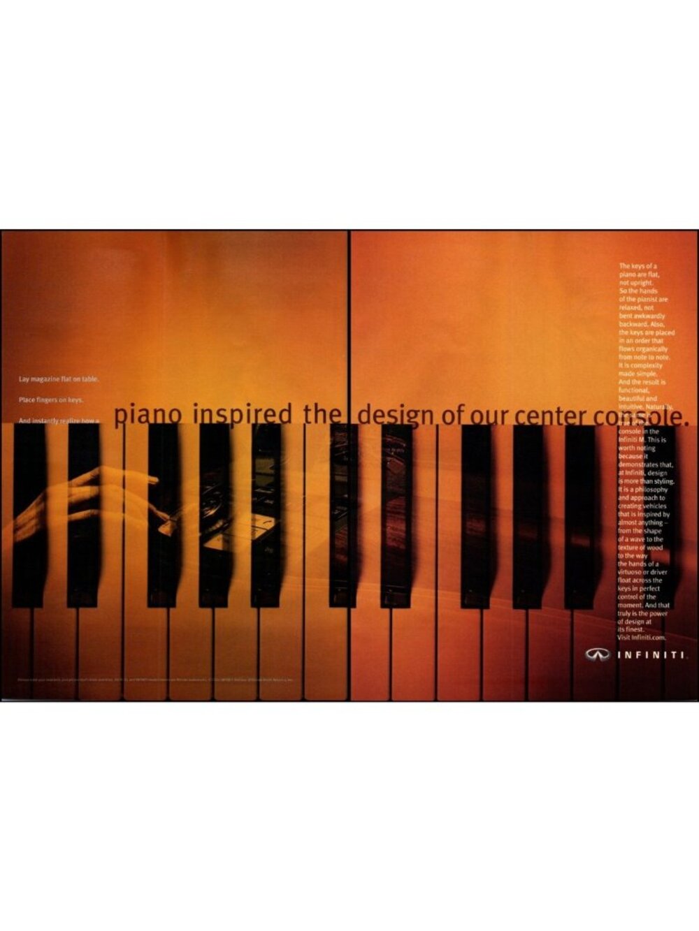 2007 Infiniti Luxury Cars 2 Page Vintage Print Ad Piano Keys Console Wall Art